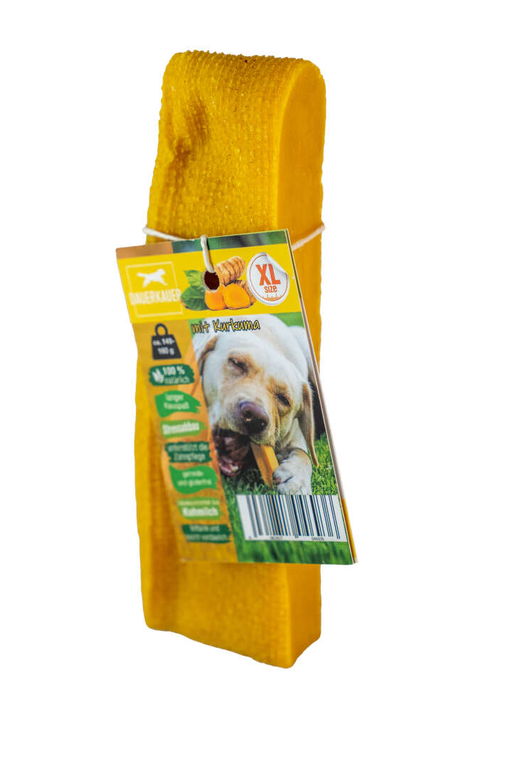 DAUERKAUER Hunde-Käsekauknochen mit Kurkuma